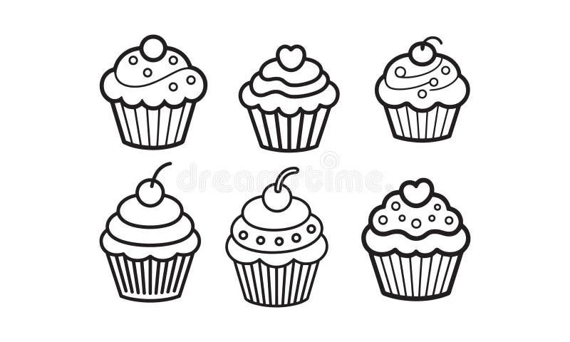 Cupcake coloring pages