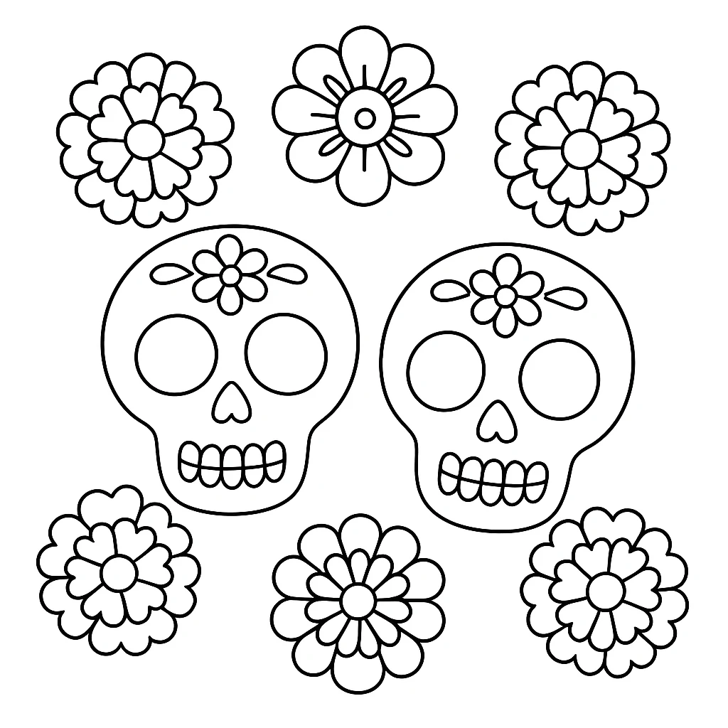 Day Of The Dead coloring pages