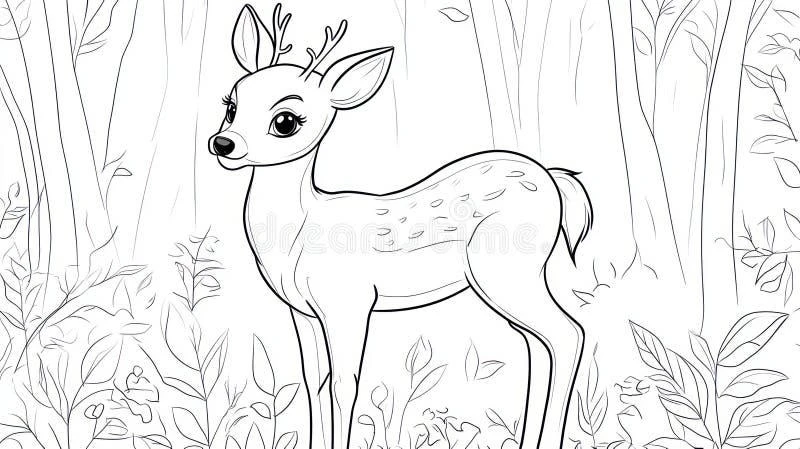 Deer coloring pages