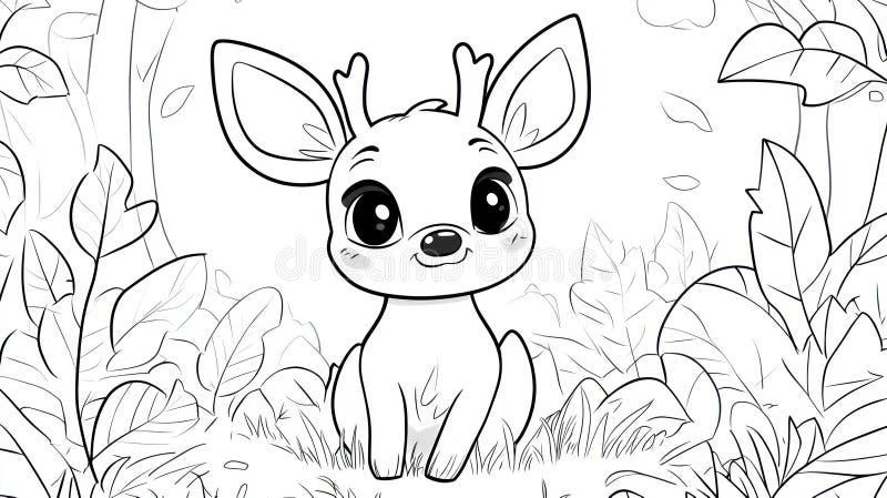 Deer coloring pages printable for kids