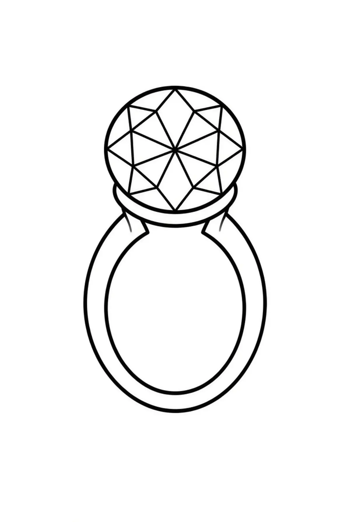 Cute Diamond color page for kids
