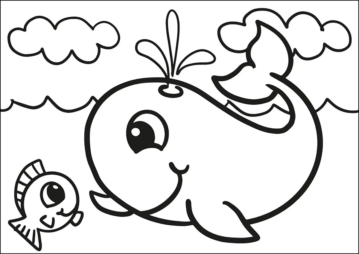 Free Dolphin coloring sheet for kids
