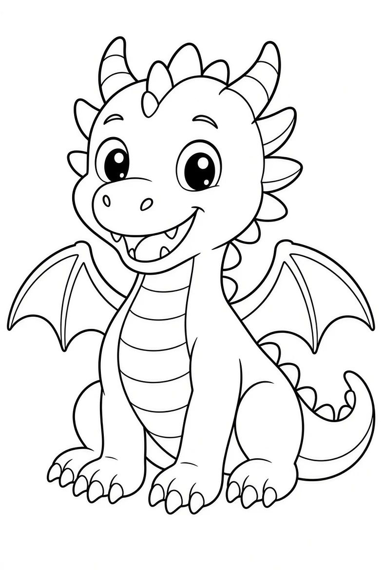 Dragon coloring page