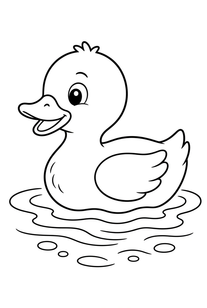Duck coloring pages printable for kids