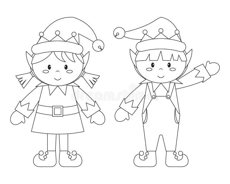 Elf coloring pages printable for kids