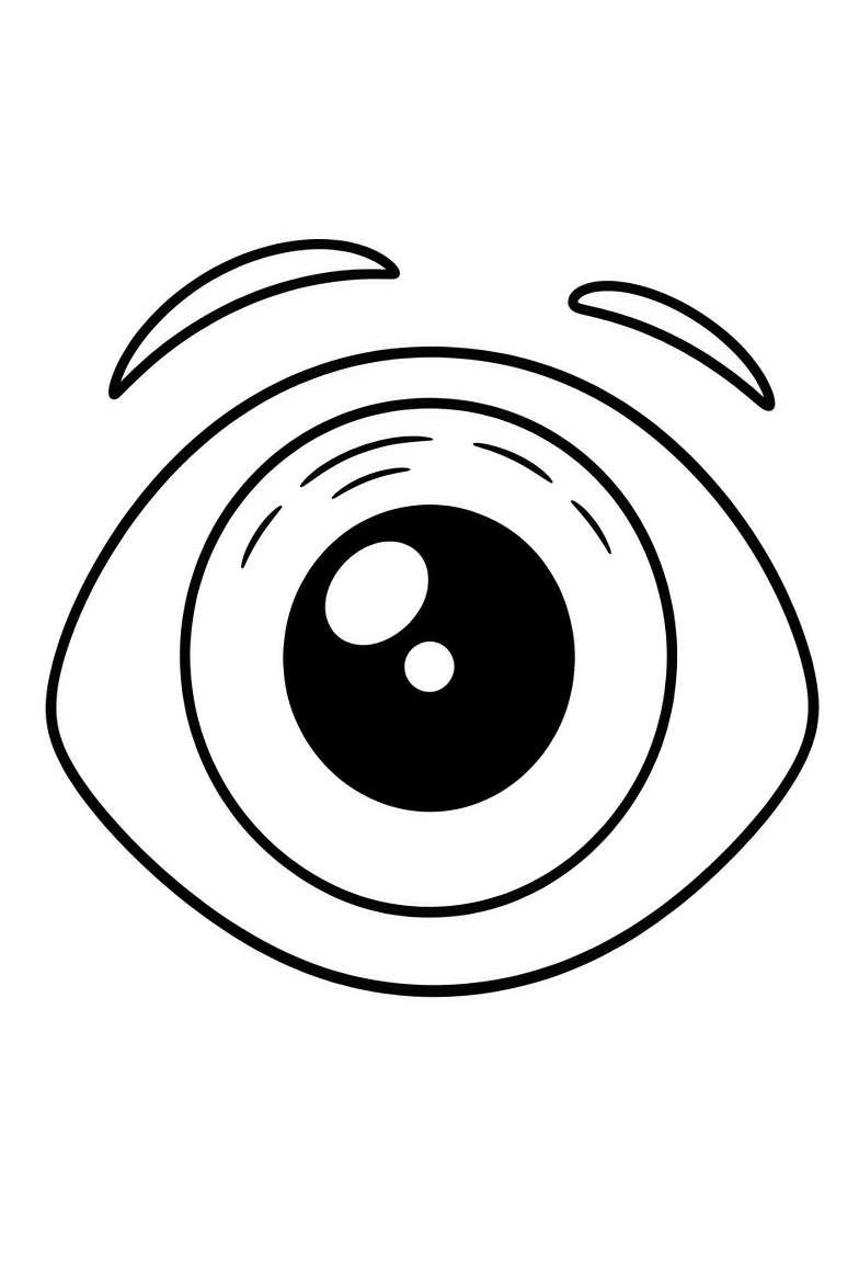 Eye coloring pages