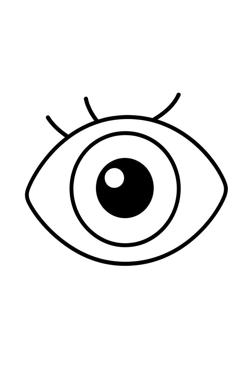 Eye coloring pages printable for kids
