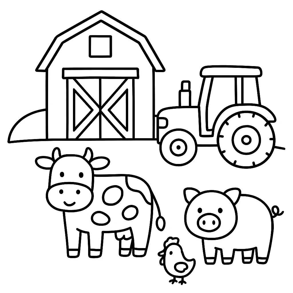 Farm coloring pages