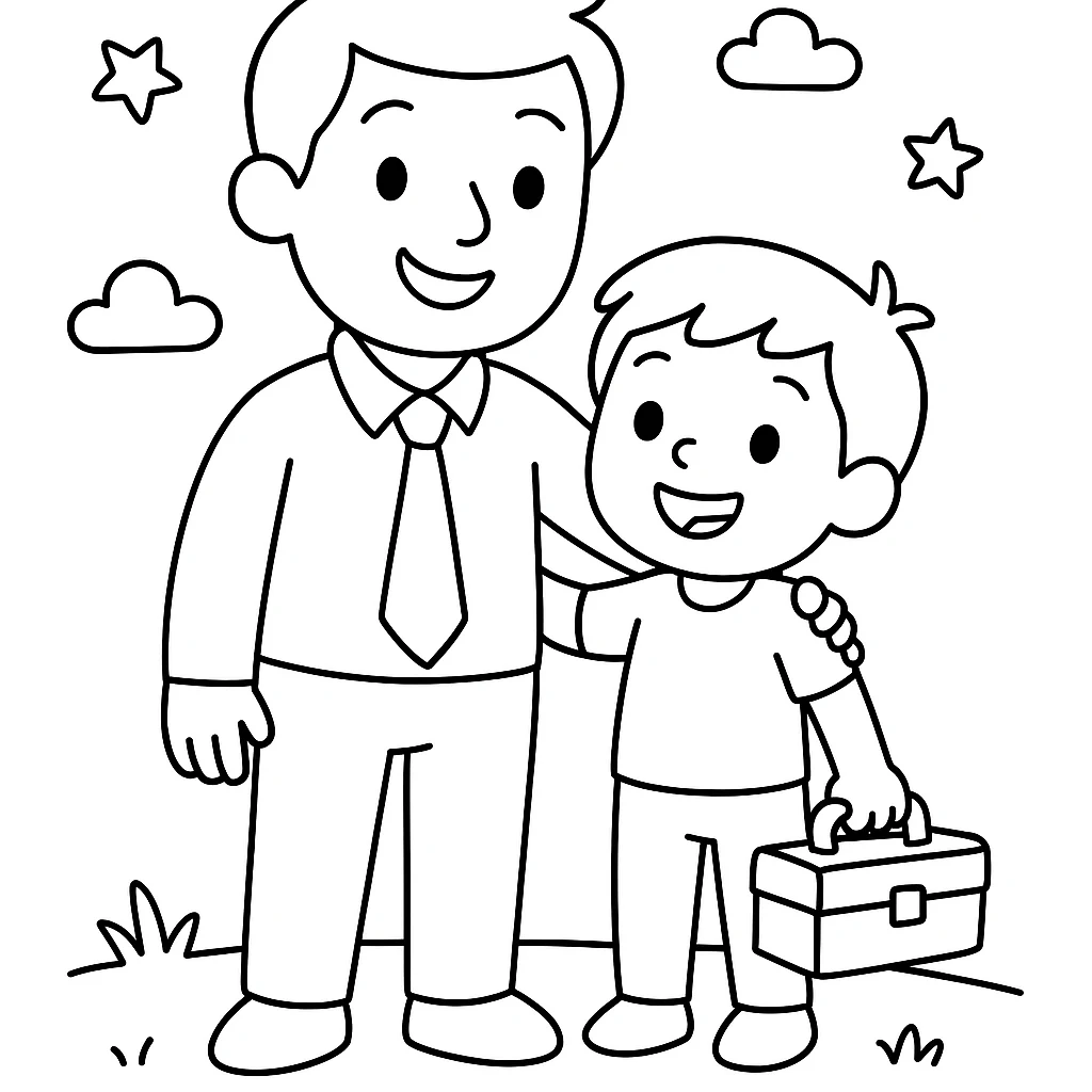 Fathers Day coloring pages printable for kids