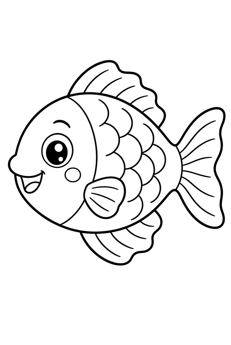 Fish coloring pages printable for kids