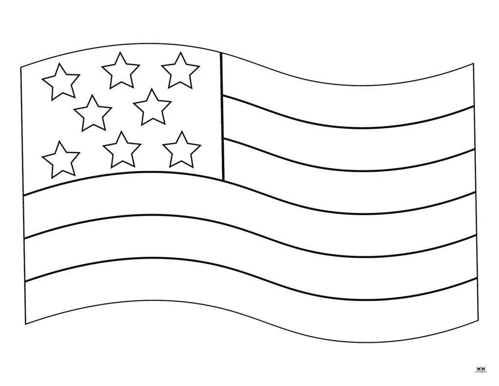 Free Flag coloring sheet for kids