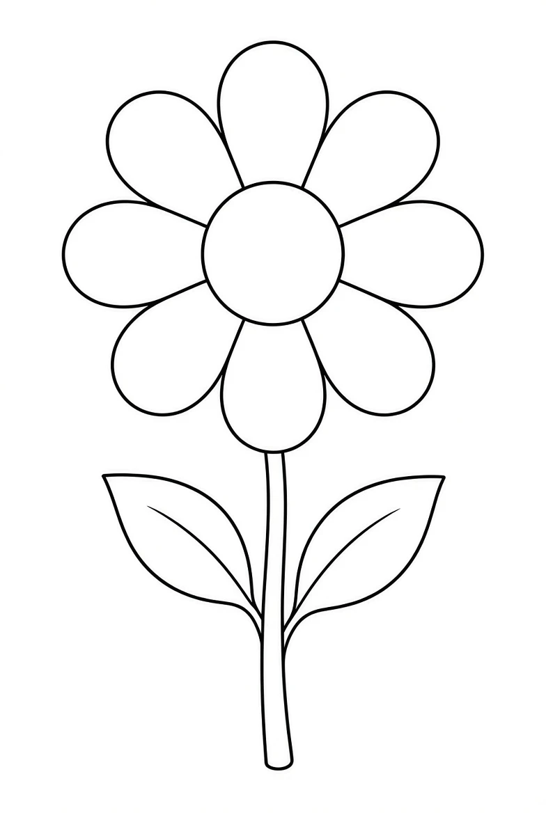 Flower coloring page