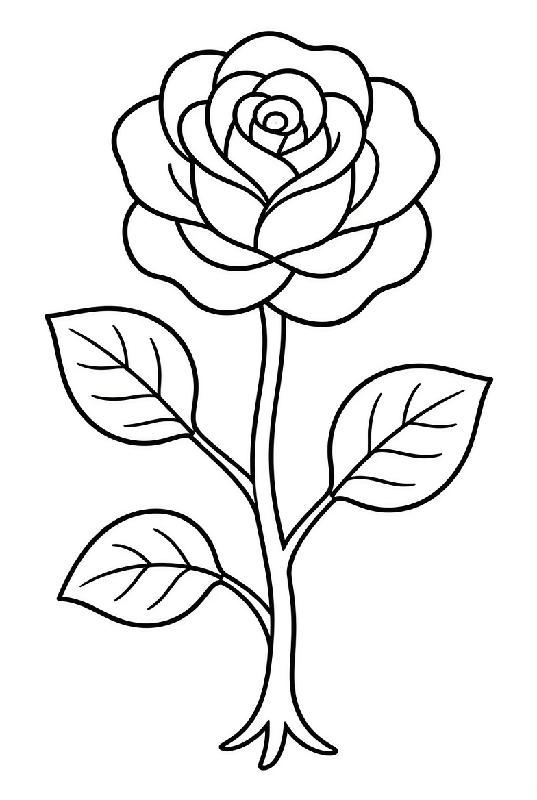 Cute Flower color page for kids
