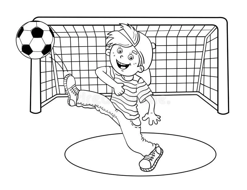 Football drawing page for kids
