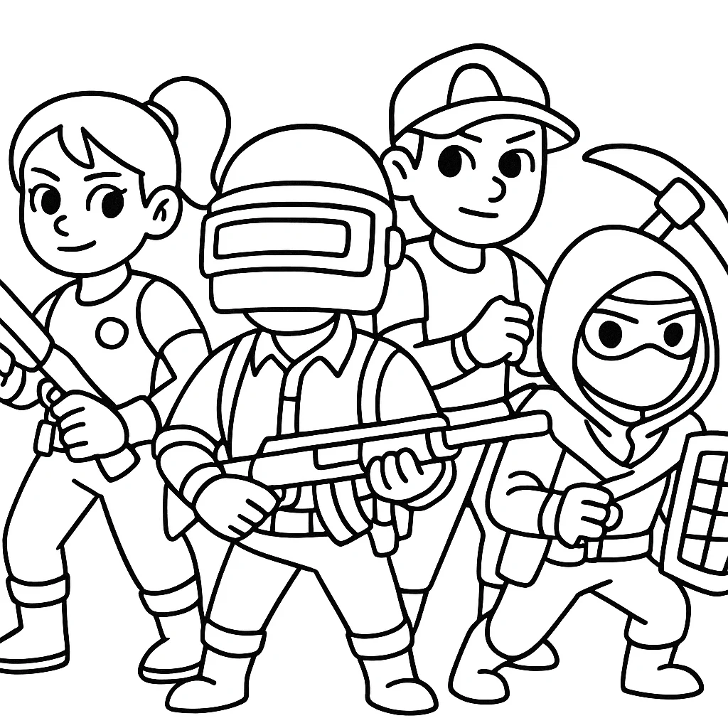 Free Fortnite coloring sheet for kids
