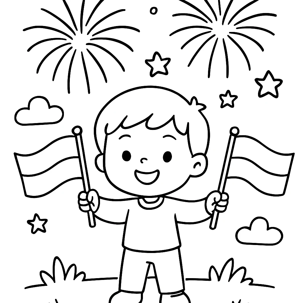 Fourth Of July coloring pages printable for kids