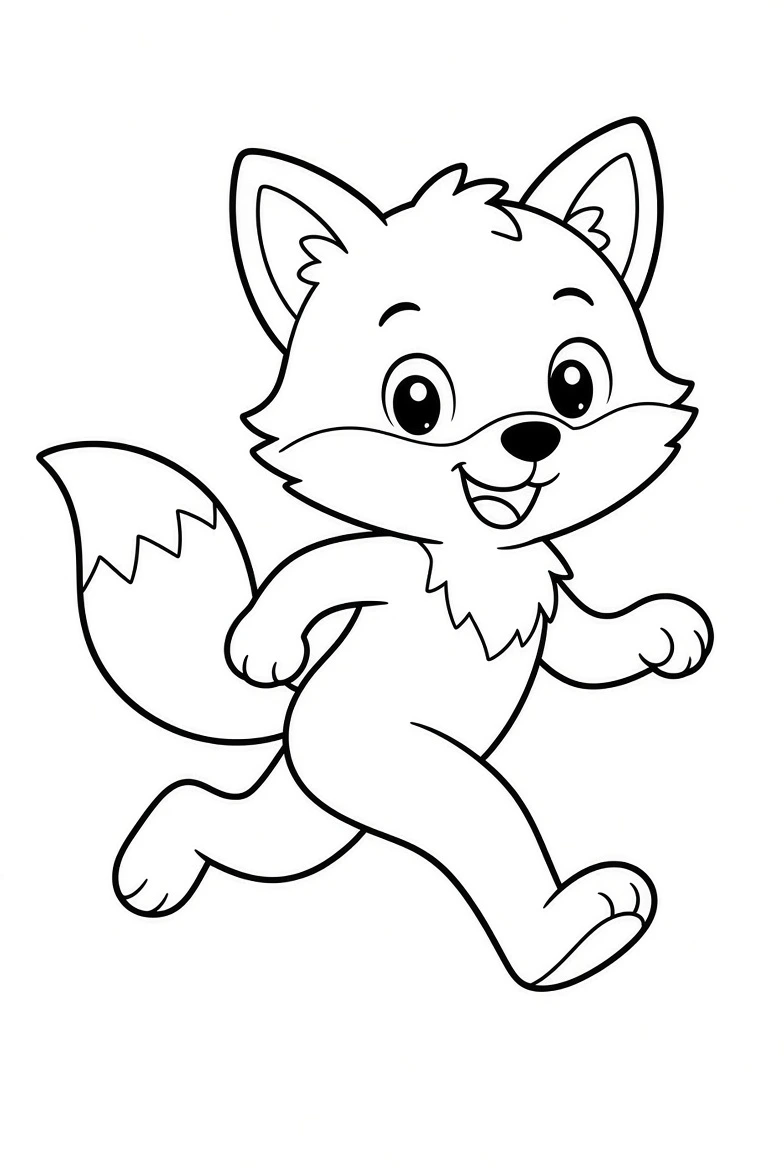 Fox coloring pages printable for kids
