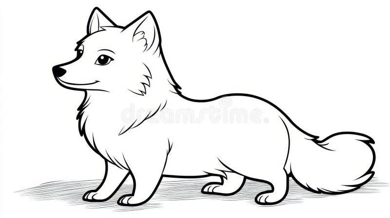Free Fox coloring sheet for kids
