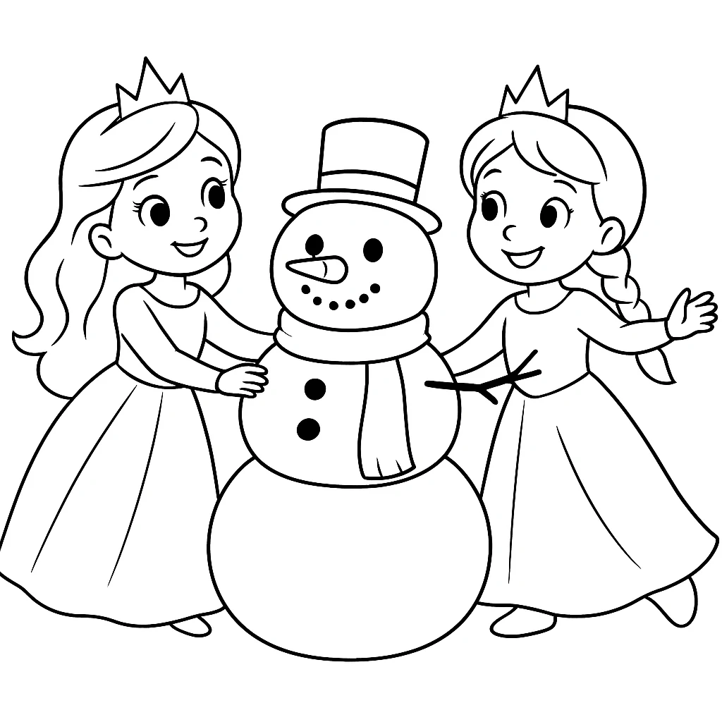 Frozen drawing page for kids