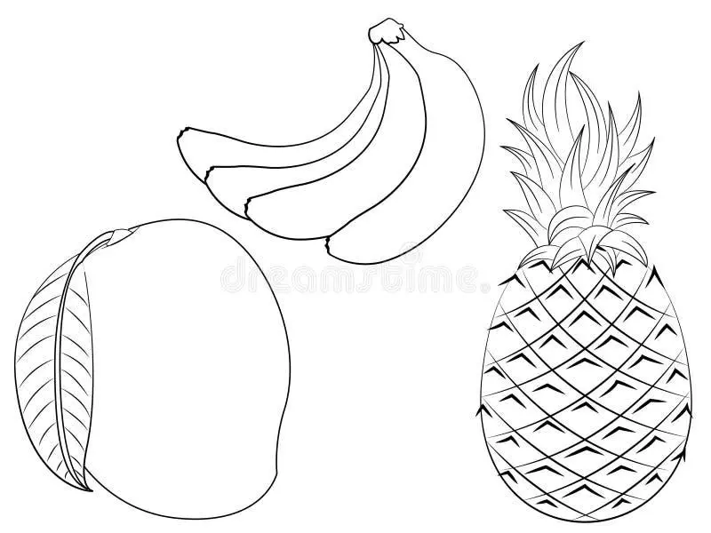 Free Fruit coloring sheet for kids