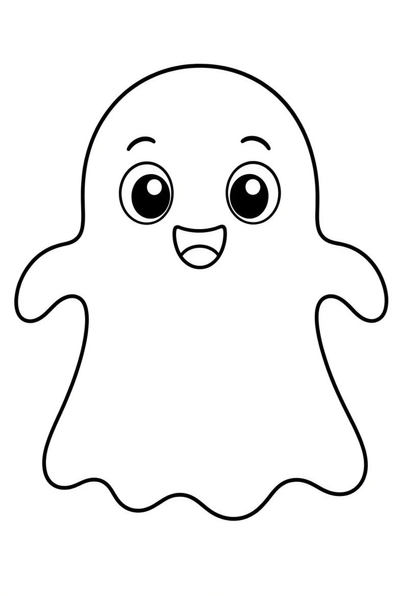 Ghost coloring page