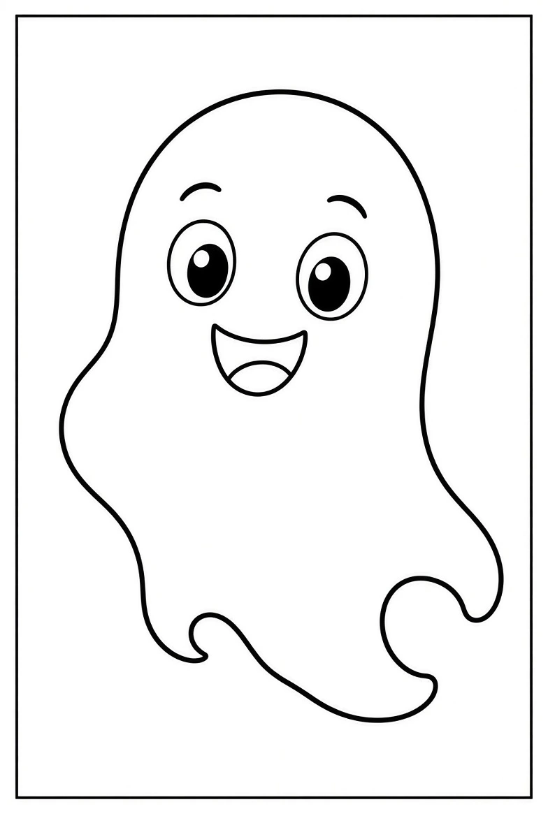 Ghost coloring pages printable for kids