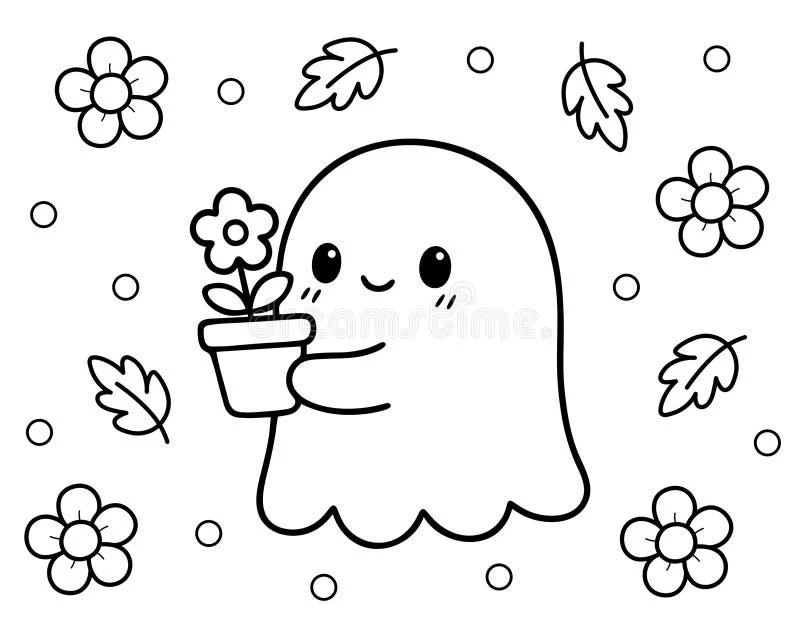 Free Ghost coloring sheet for kids