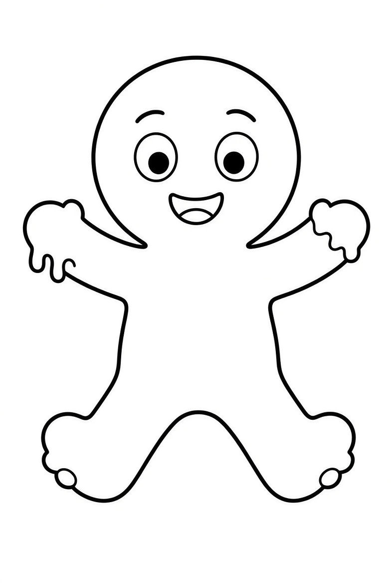Gingerbread coloring page