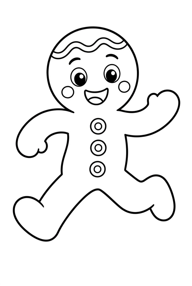 Gingerbread coloring pages printable for kids