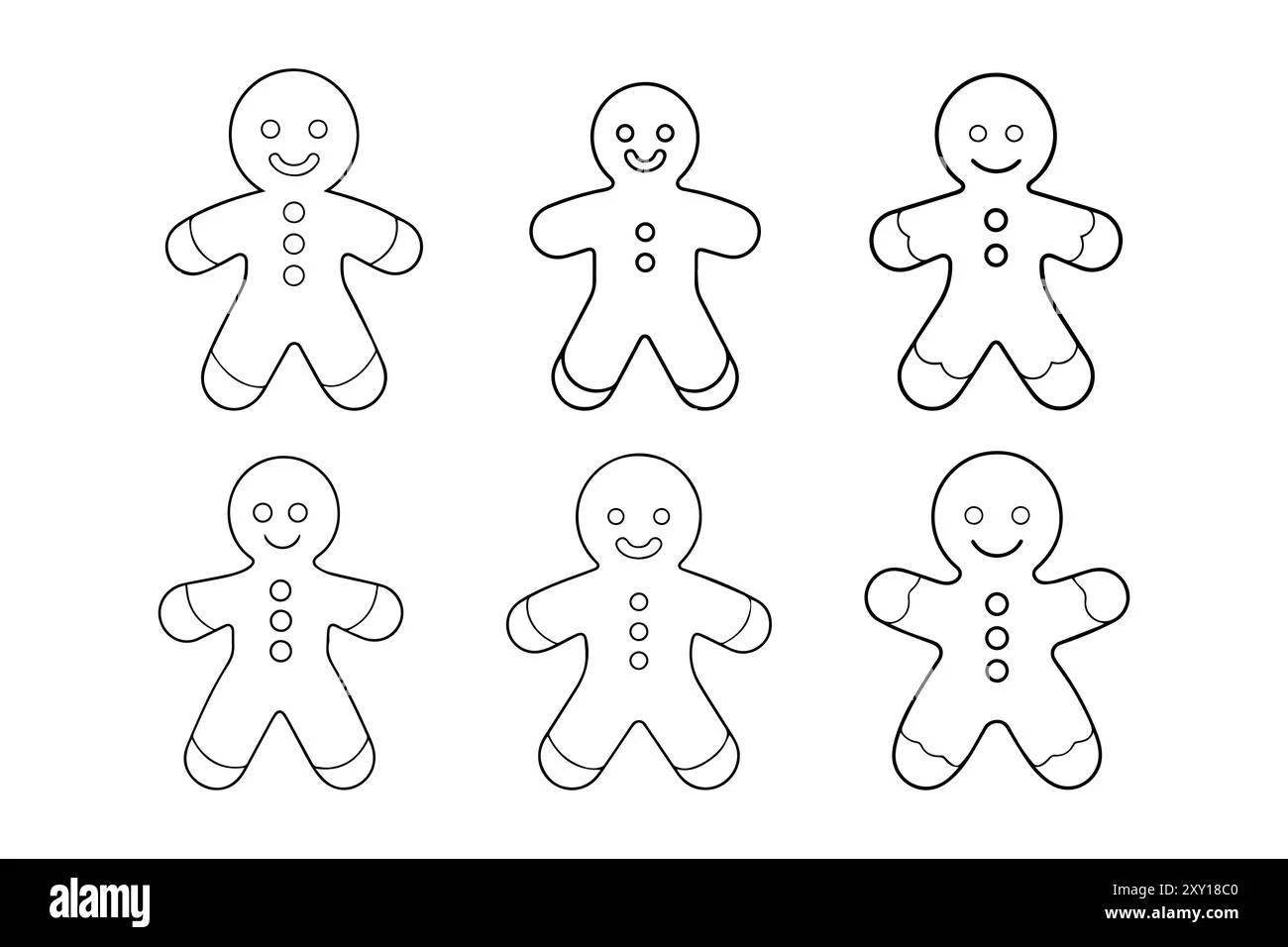 Cute Gingerbread color page for kids