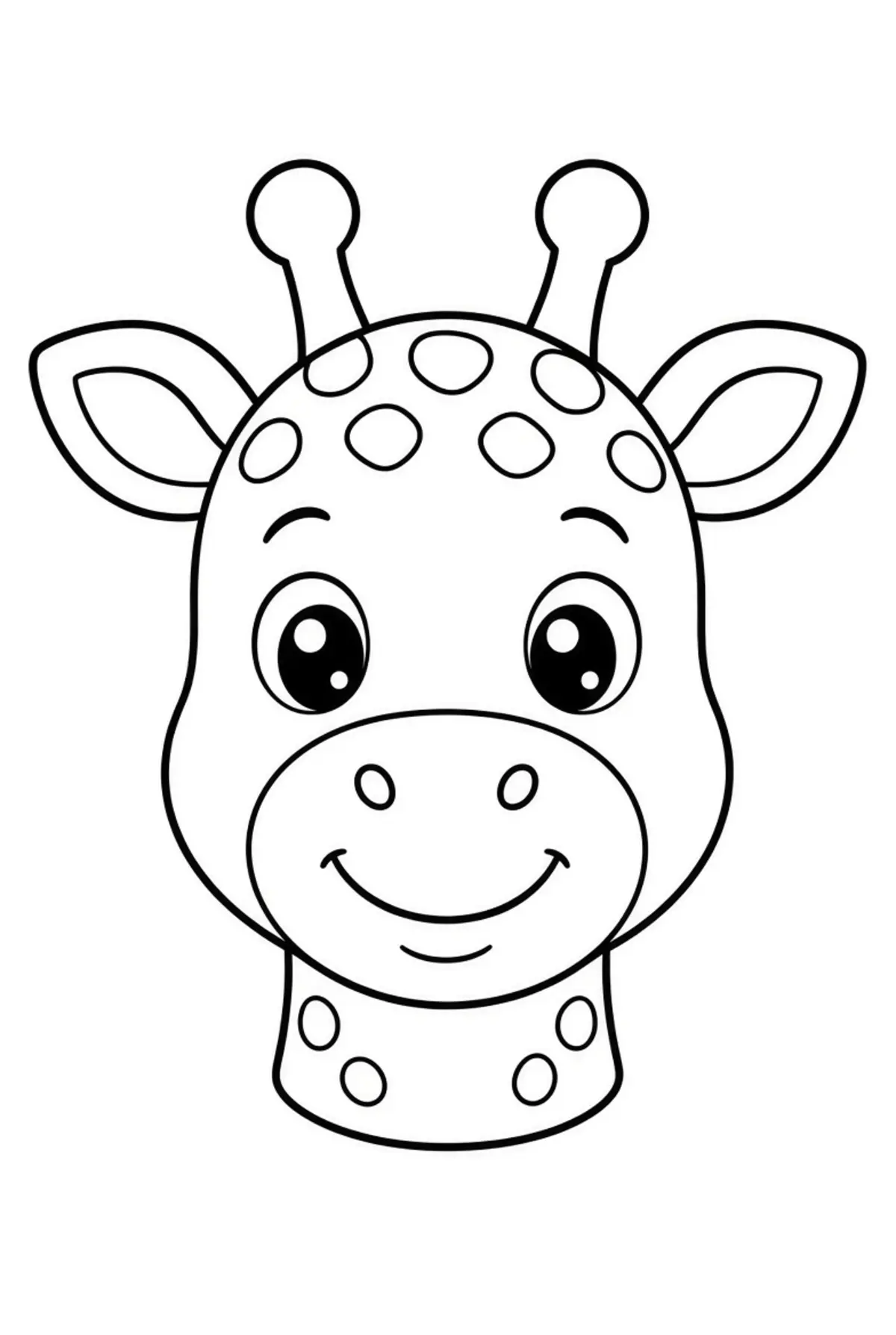 Free Giraffe coloring sheet for kids