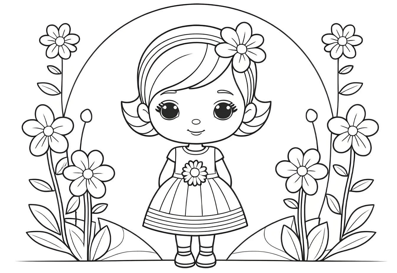 Girl coloring pages printable for kids