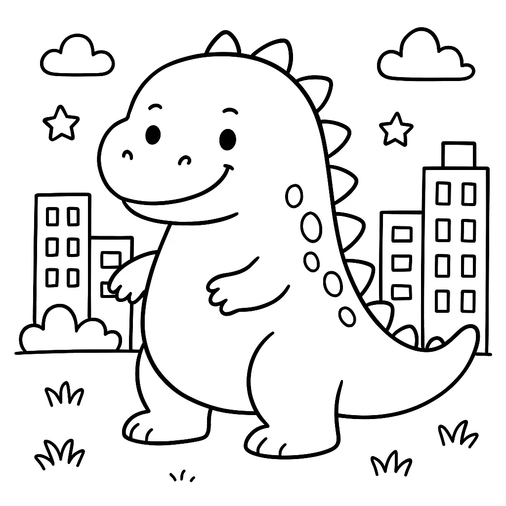 Godzilla coloring pages printable for kids