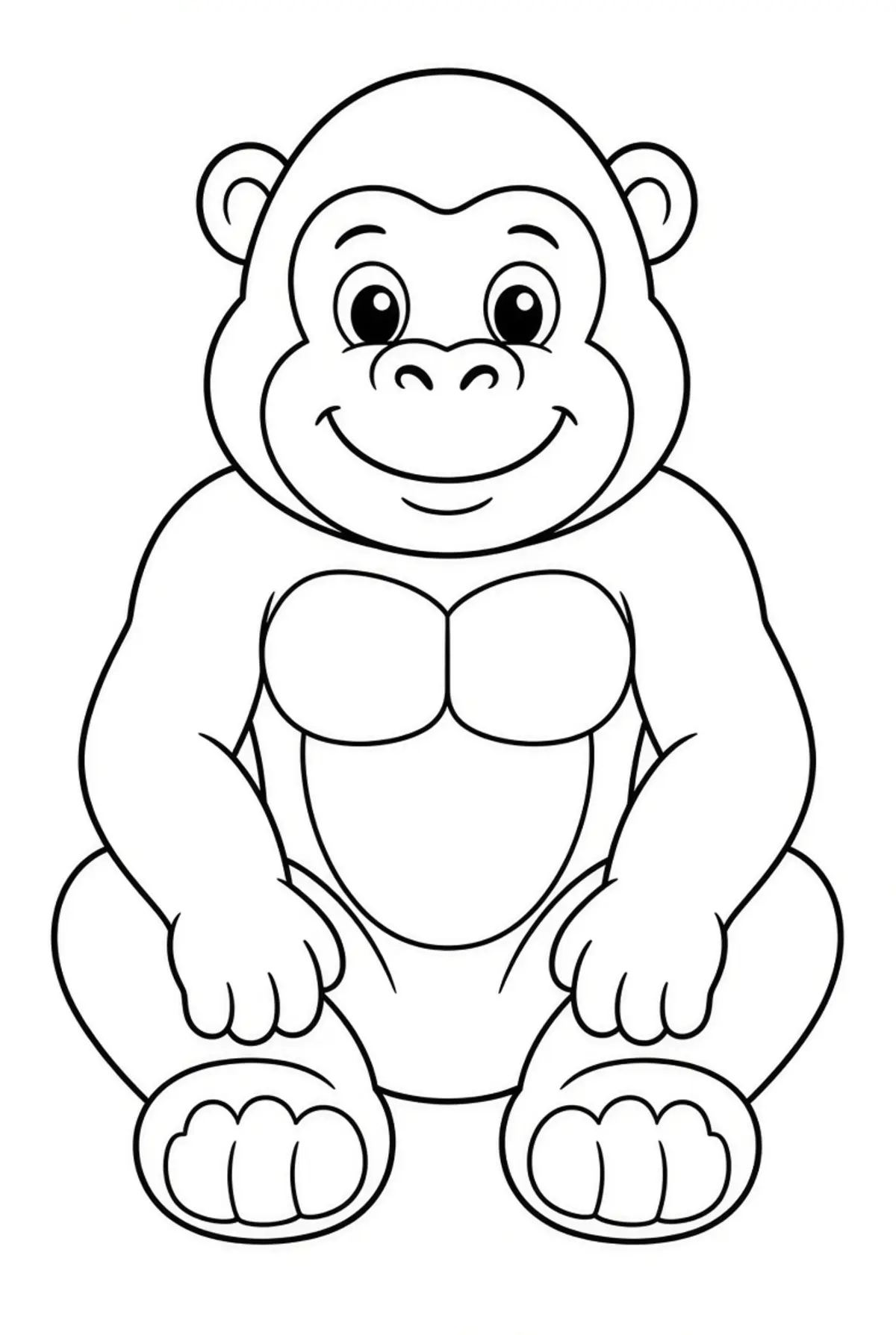 Gorilla coloring pages