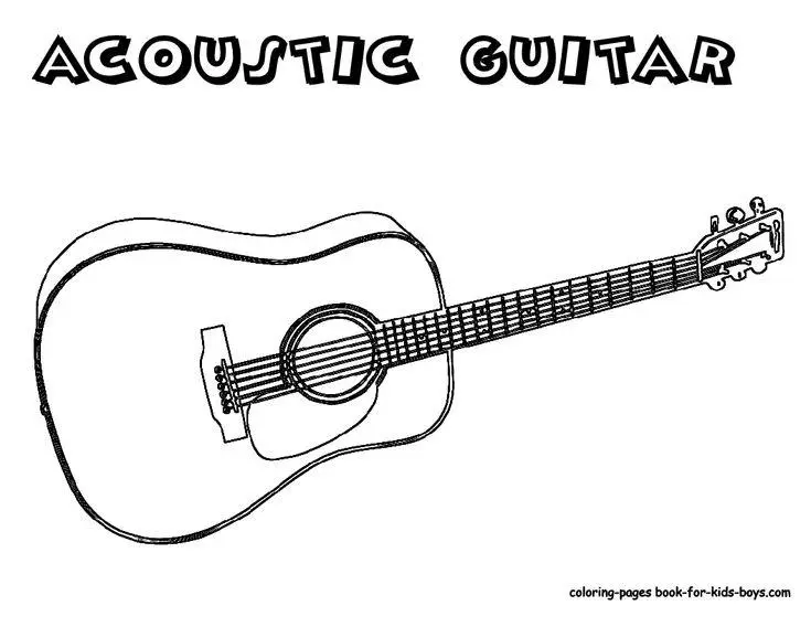 Guitar coloring pages