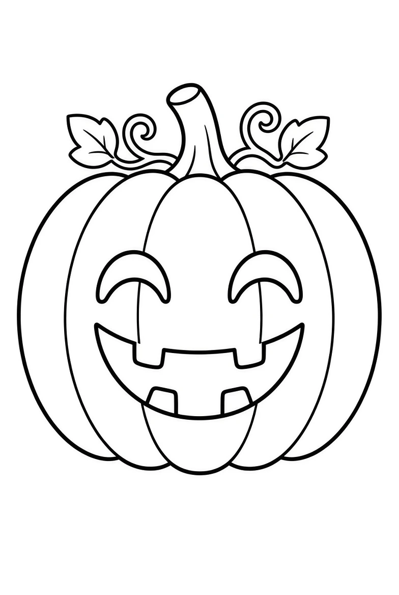 Halloween drawing page for kids