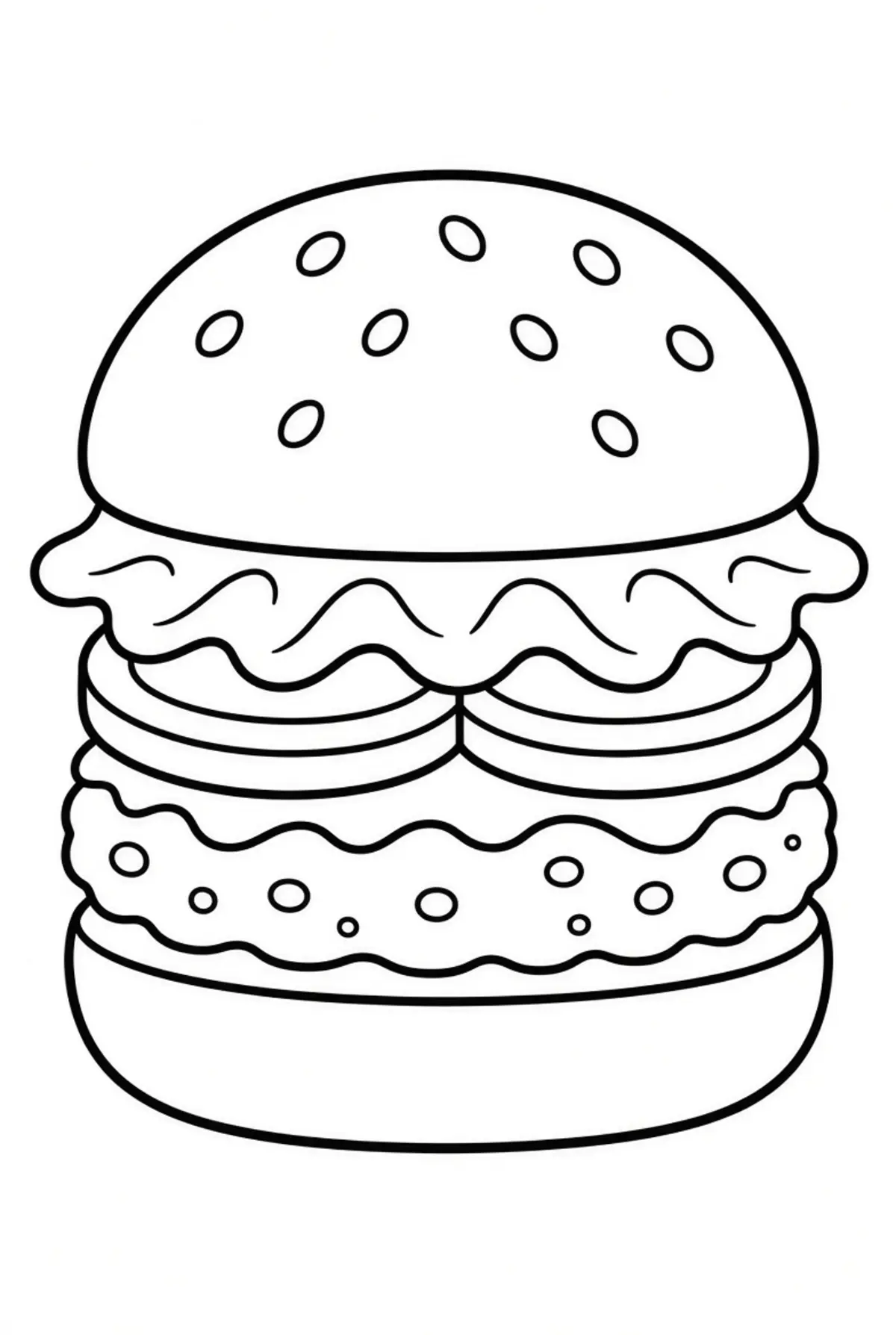 Hamburger coloring pages