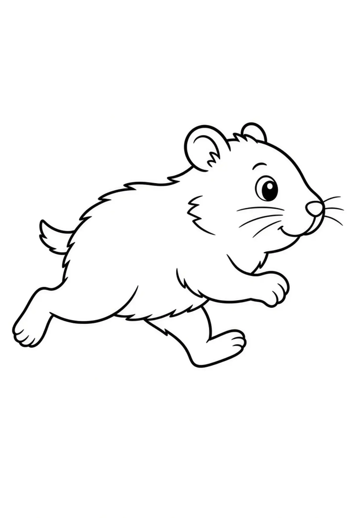 Hamster drawing page for kids