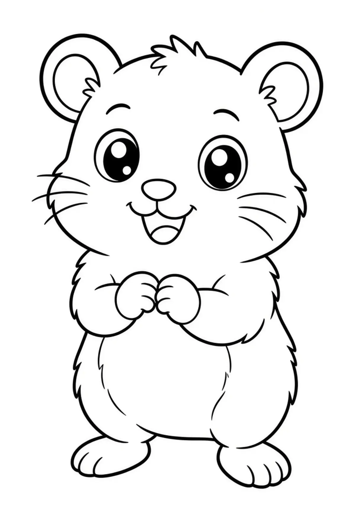 Free Hamster coloring sheet for kids
