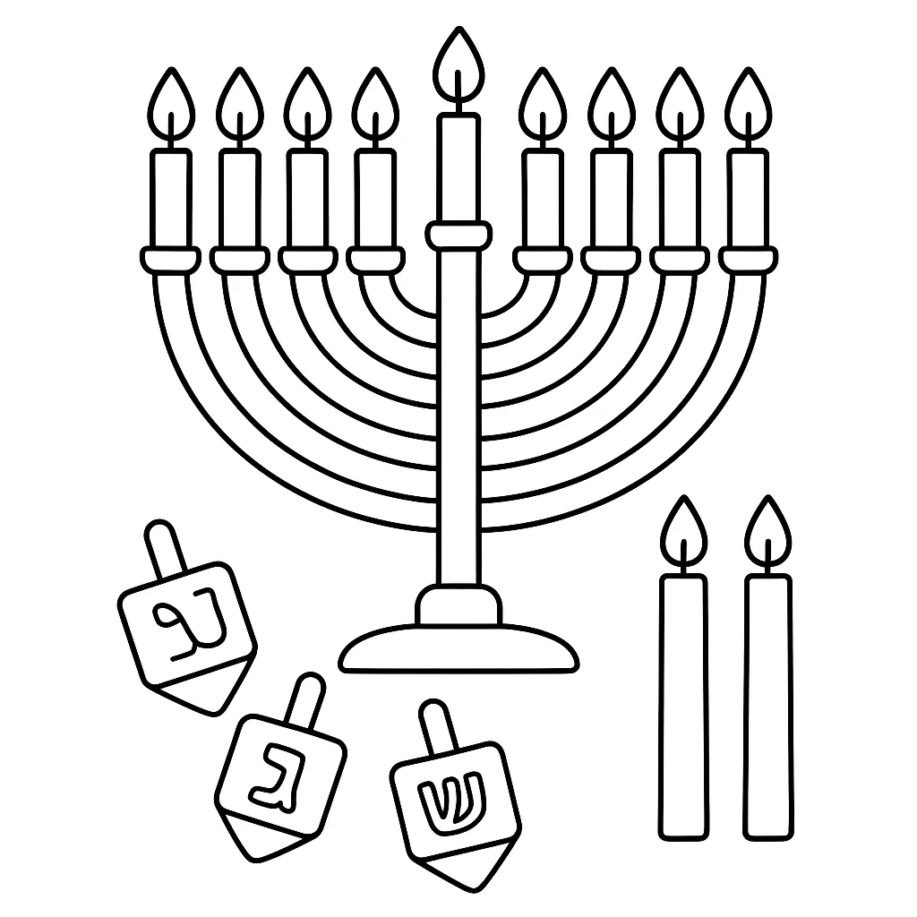 Hanukkah coloring pages