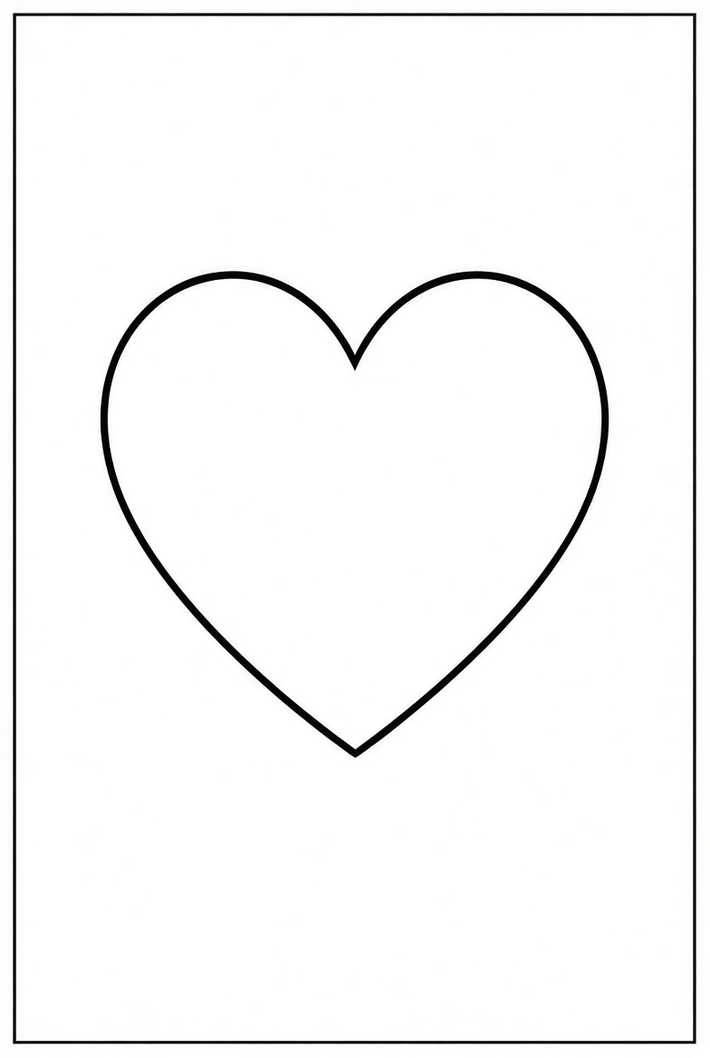 Heart coloring pages printable for kids