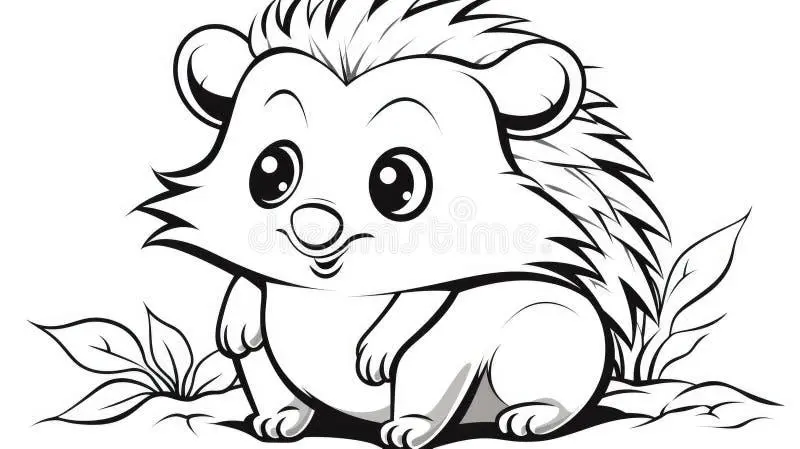 Hedgehog coloring pages printable for kids