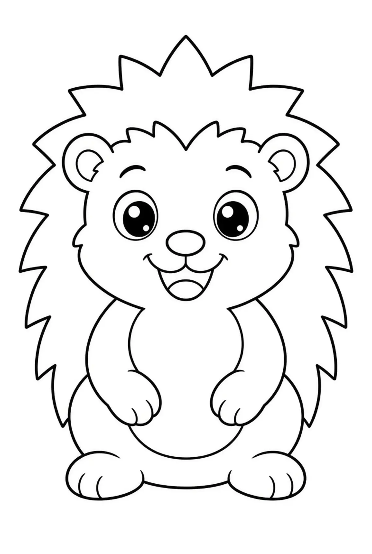 Free Hedgehog coloring sheet for kids