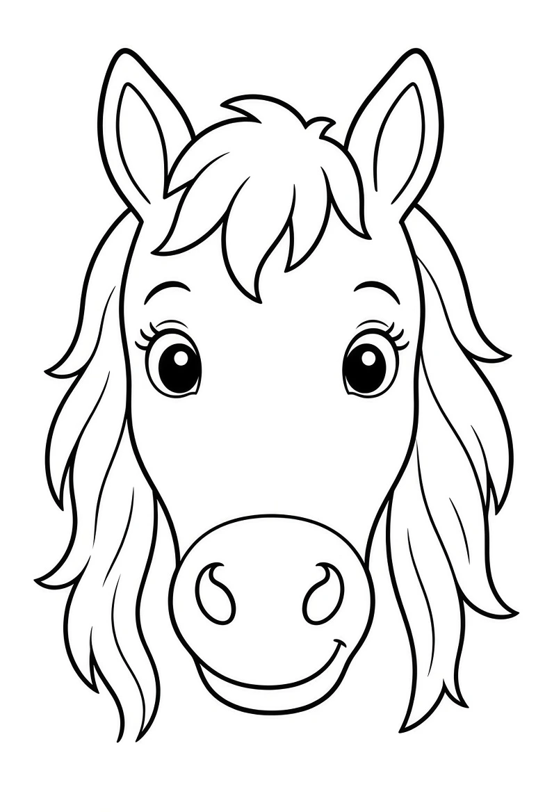 Horse coloring pages printable for kids