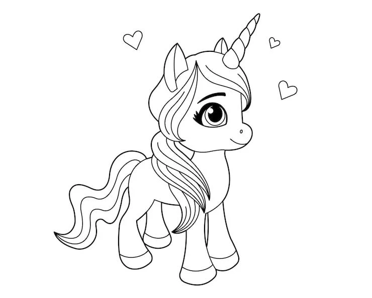 Free Horse coloring sheet for kids