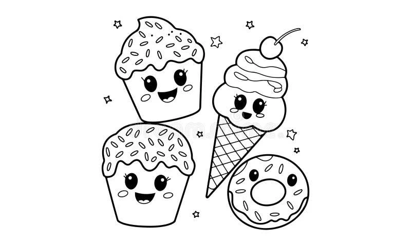 Free Ice Cream coloring sheet for kids