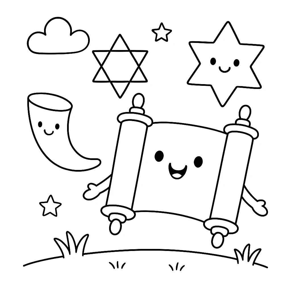 Jewish Holidays coloring pages printable for kids
