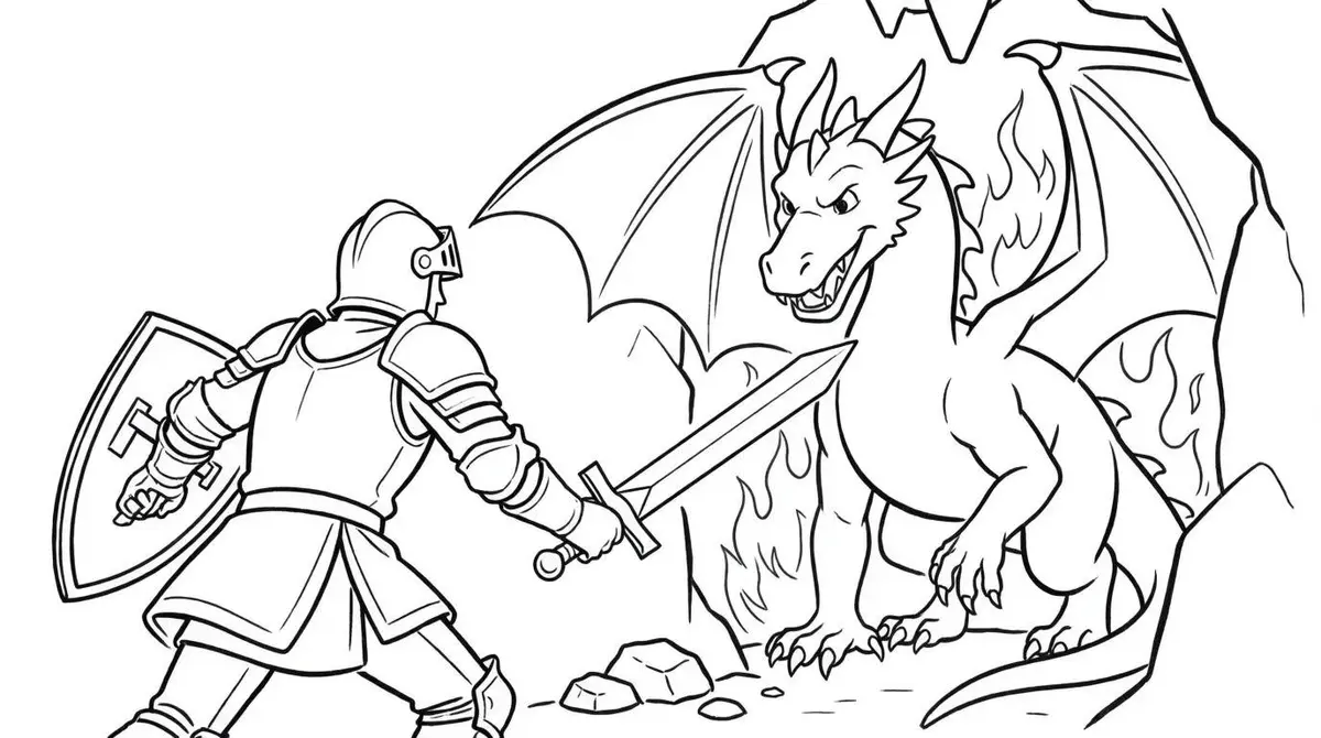 Knight coloring pages