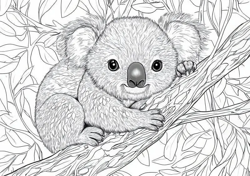 Koala coloring pages