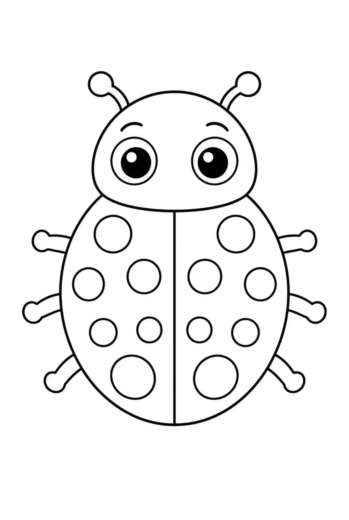 Free Ladybug coloring sheet for kids